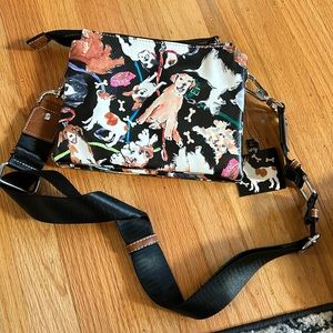 Sydney Love Dog Print Mini vegan leather Crossbody bag